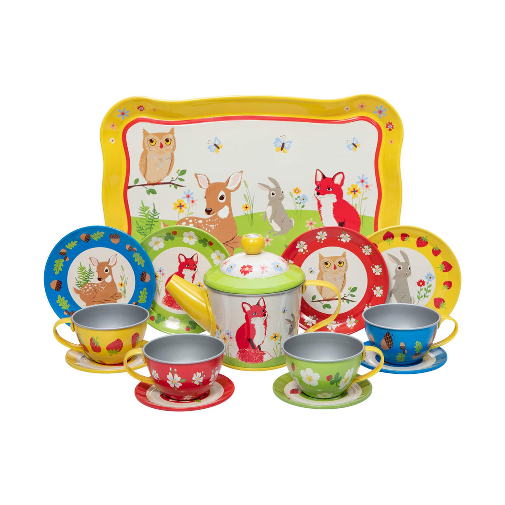 Forest Friends Tin Tea Set  Schylling   