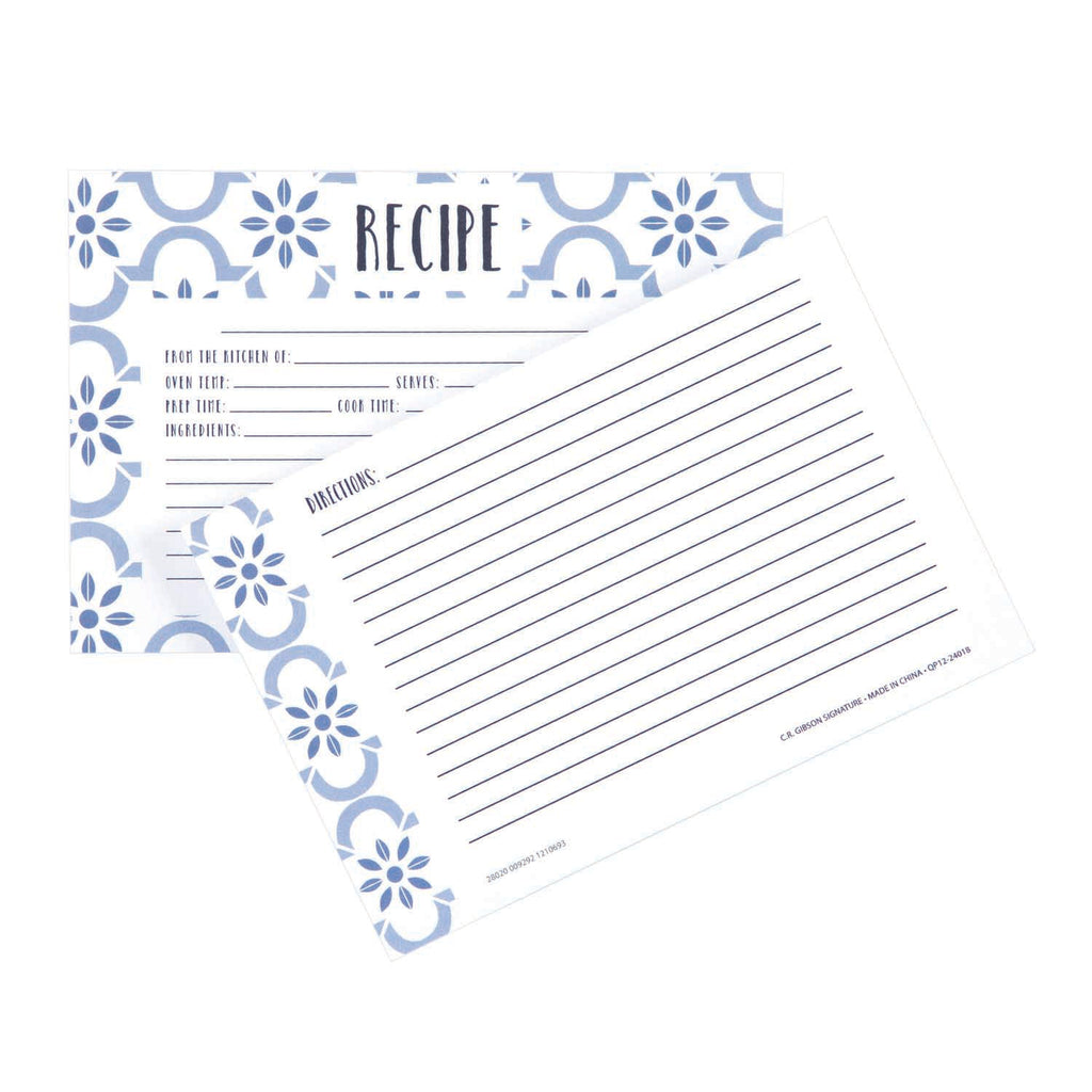 True Blue Recipe Cards  CR Gibson   