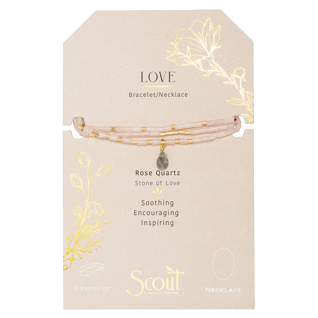 "Love" Stone Wrap Bracelet/Necklace  Scout Curated Wears   