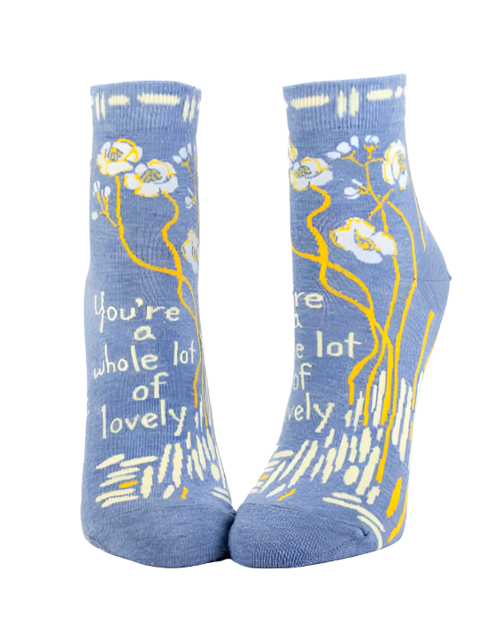 You're a Whole Lotta Lovely Women's Ankle Socks  Blue Q   