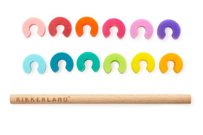 Rainbow Drink Markers & Stopper  Kikkerland   