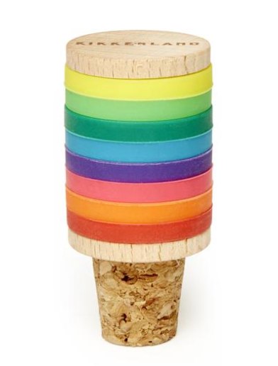 Rainbow Drink Markers & Bottle Stopper  Kikkerland   