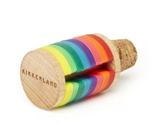 Rainbow Drink Markers & Bottle Stopper  Kikkerland   