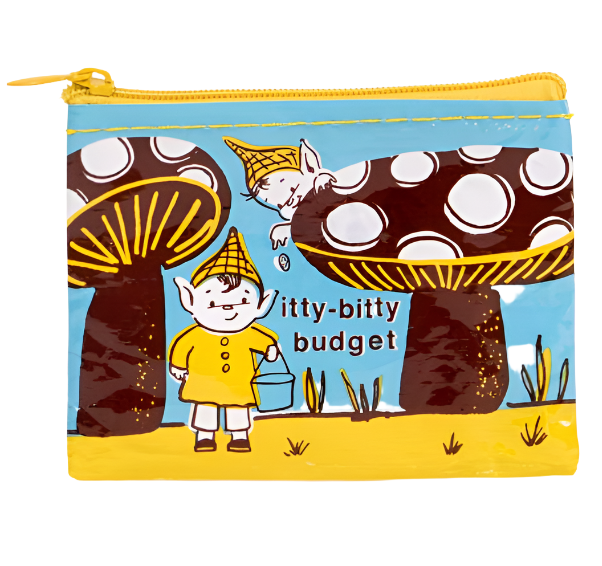 Itty Bitty Budget Coin Purse  Blue Q   