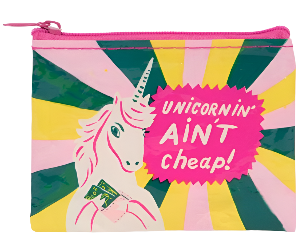 Unicornin' Aint Cheap! Coin Purse  Blue Q   