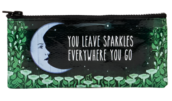 You Leave Sparkles Wherever You Go Pencil Case  Blue Q   