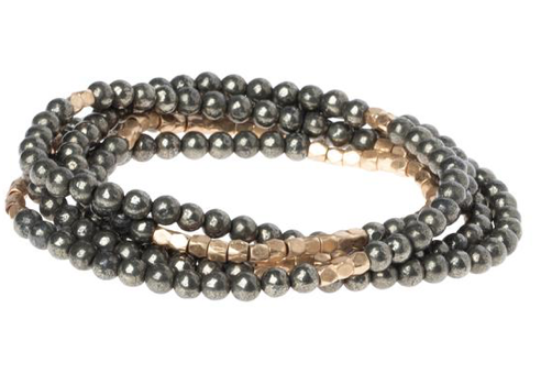 Pyrite Stone Wrap Bracelet/Necklace  Scout Curated Wears   