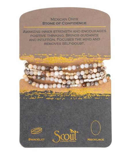 Mexican Onyx Stone Wrap Bracelet/Necklace  Scout Curated Wears   