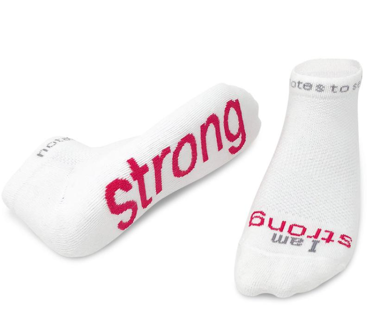 I Am Strong Socks White  Notes to Self   