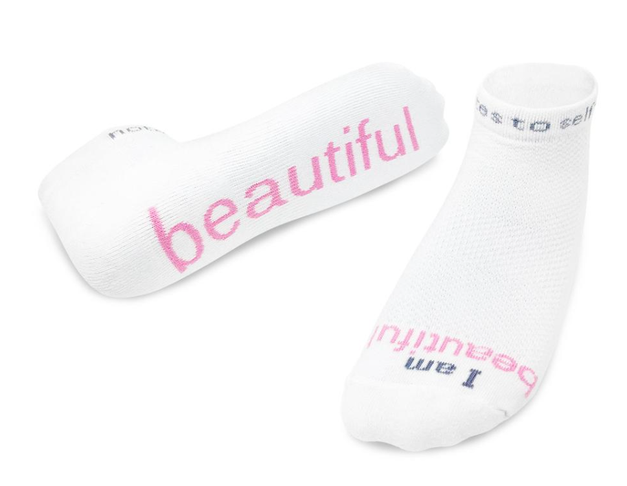 I Am Beautiful Socks  Notes to Self   