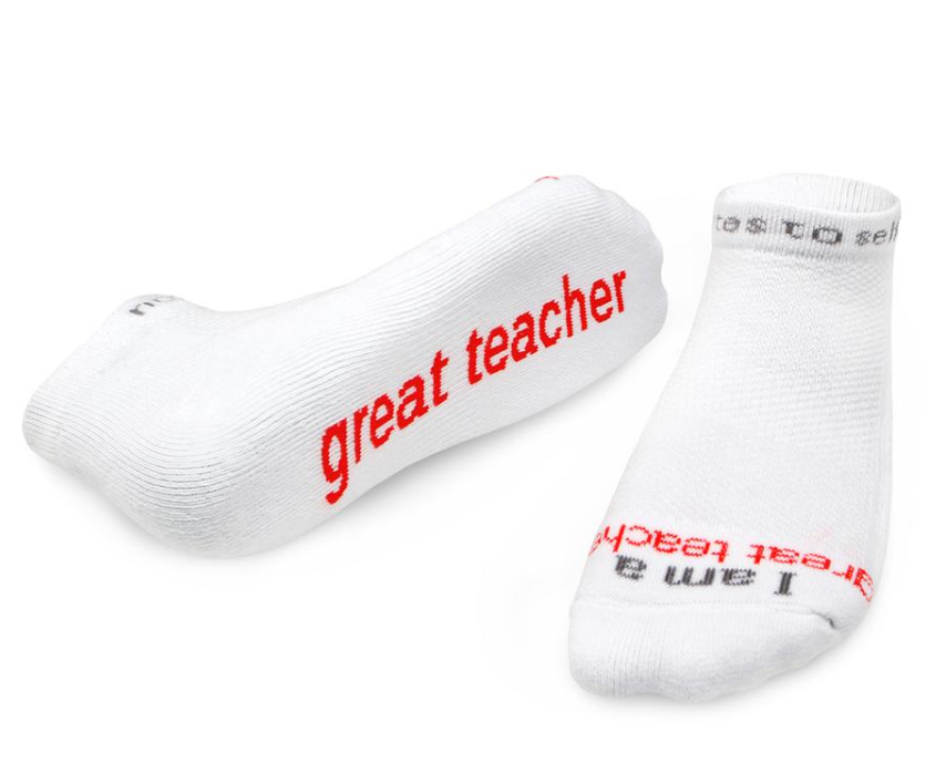 I Am A Great Teacher Socks  Notes to Self   