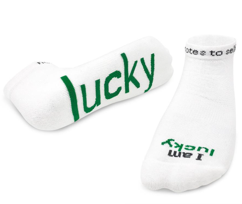 I Am Lucky Socks  Notes to Self   