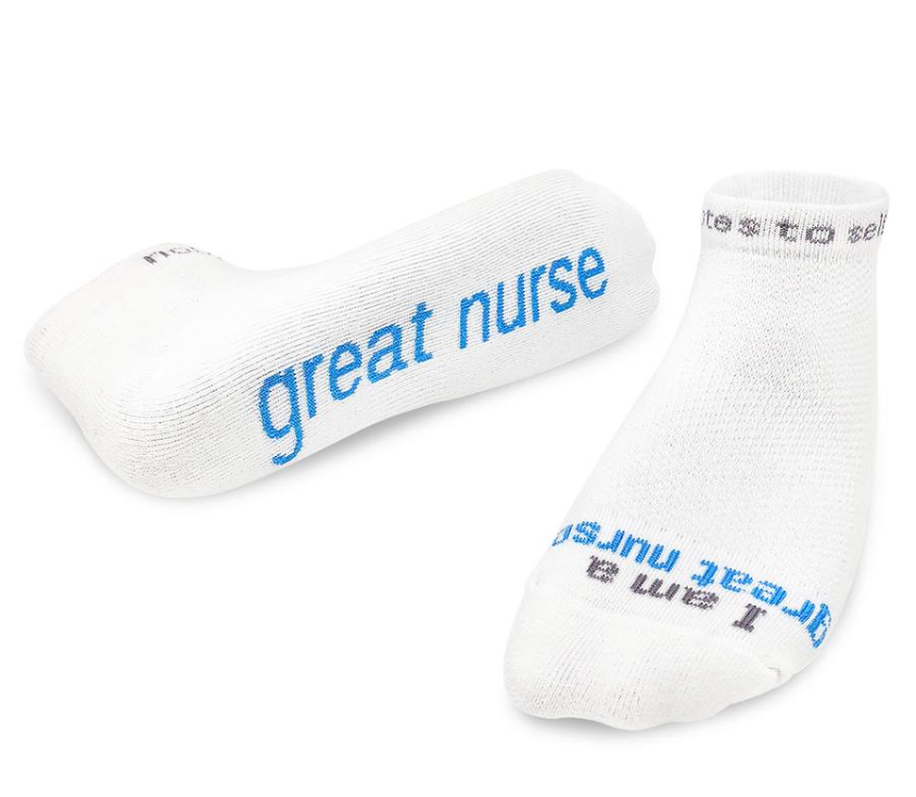 I Am A Great Nurse Socks  Notes to Self   