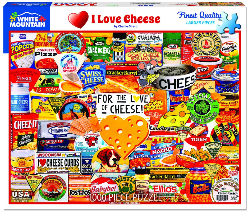 I Love Cheese 1000 Piece Puzzles  White Mountain Puzzles   