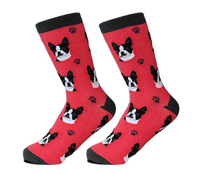 Dog Breed Socks  E & S Imports Boston Terrier  