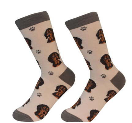 Dog Breed Socks  E & S Imports Dachshund, Black  