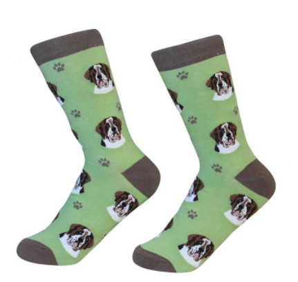 Dog Breed Socks  E & S Imports St. Bernard  