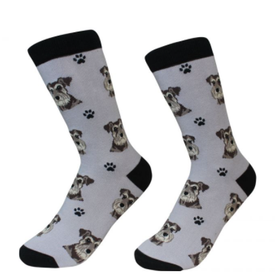 Dog Breed Socks  E & S Imports Schnauzer Uncropped  