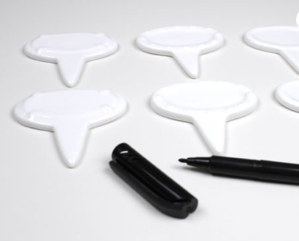 White Porcelain Cheese Markers  RSVP   