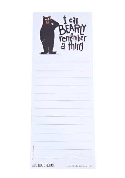 I Can Bearly Remember A Thing Magnetic List  Hatley / Little Blue House   