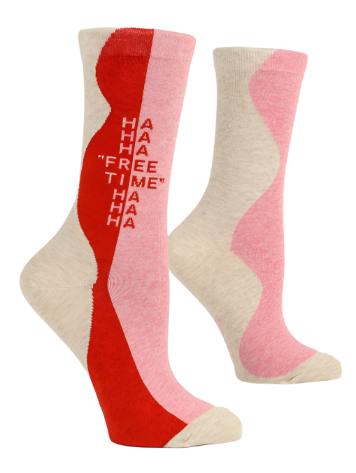 Free Time Women's Crew Socks  Blue Q   