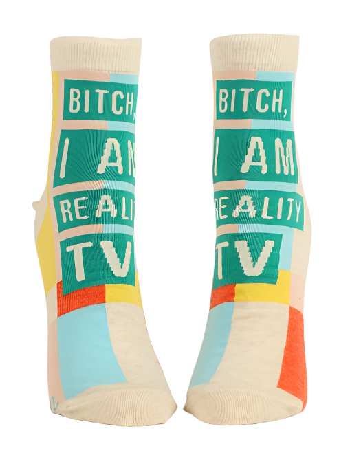 I Am Reality TV Women's Ankle Socks  Blue Q   