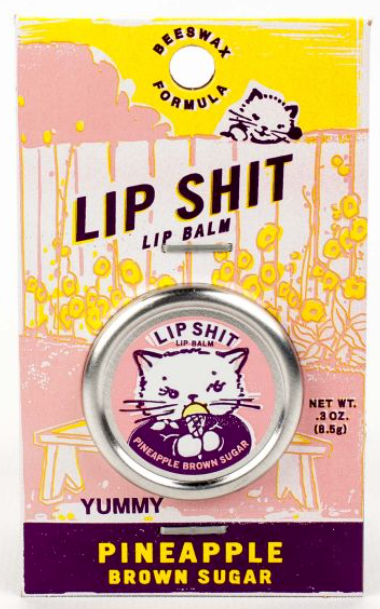 Lip Shit Lip Balms  Blue Q Pineapple Brown Sugar  