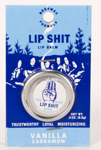 Lip Shit Lip Balms  Blue Q Vanilla Cardamom  