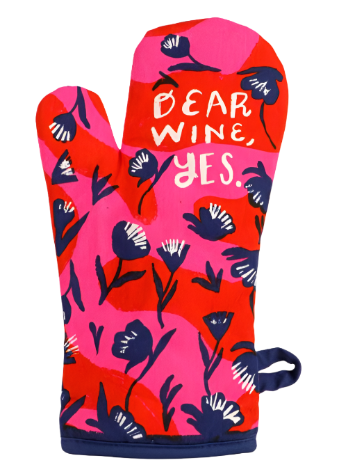 Dear Wine, Yes Oven Mitt  Blue Q   