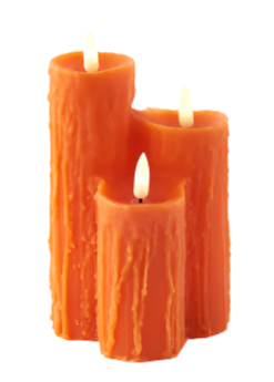 Cluster Halloween Candles  180 Degrees Orange  