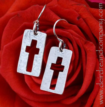 Cross Rectangle Earrings  Deirdre & Co.   