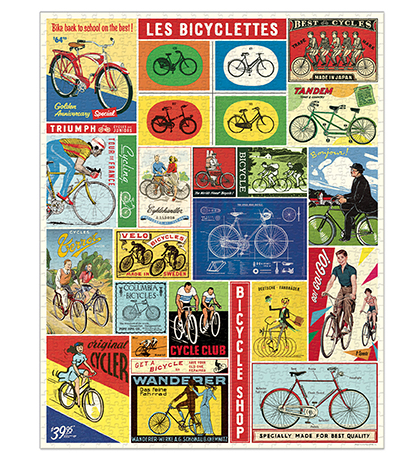 Bicycles 1000 Piece Puzzle  Cavallini Papers   