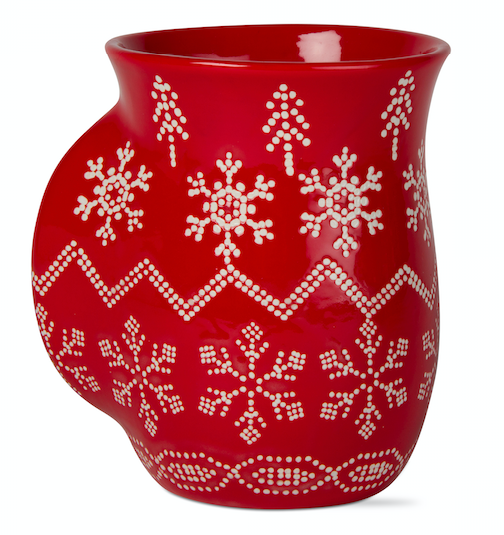 Winter Sweater Handwarmer Mugs  TAG Red  