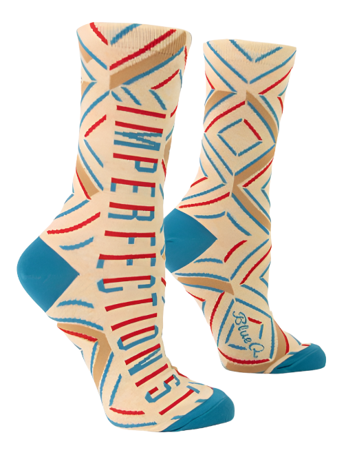 Imperfectionist- Women's Crew Socks  Blue Q   