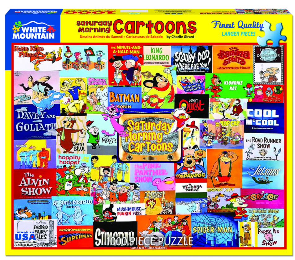 Saturday Morning Cartoons Puzzle 1000 pieces  White Mountain Puzzles   