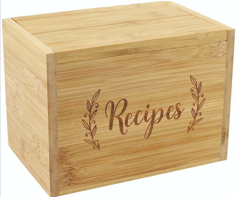 Bamboo Recipe Box  Peter Pauper Press   