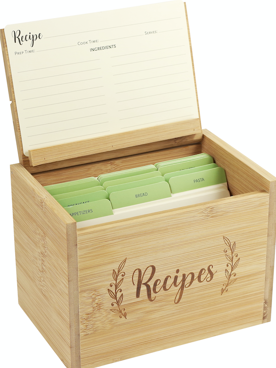 Bamboo Recipe Box  Peter Pauper Press   