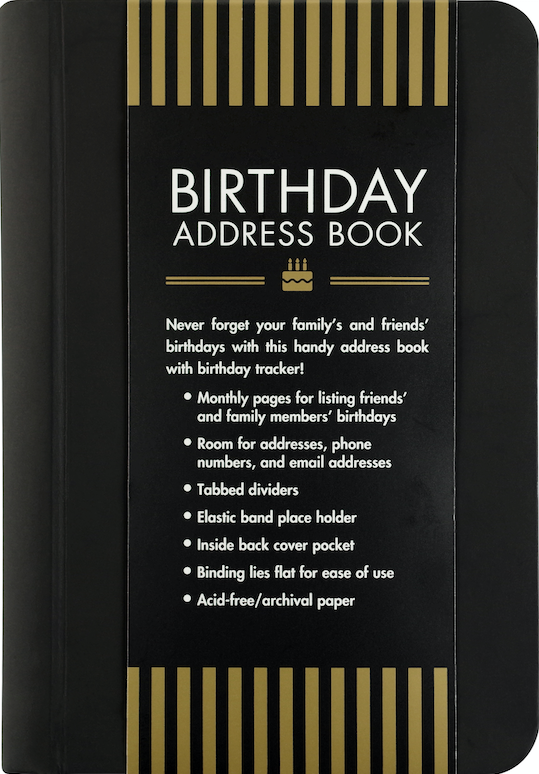 Birthday Address Book  Peter Pauper Press   