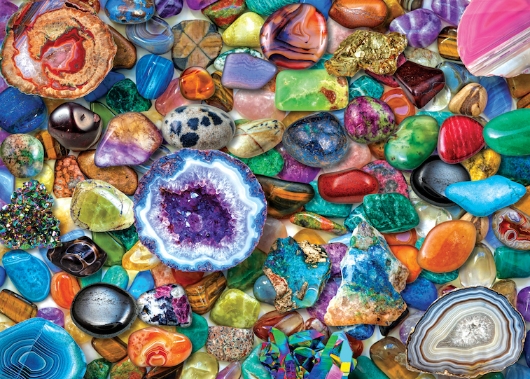 Crystals and Gemstones 1000 Piece Puzzle  Peter Pauper Press   