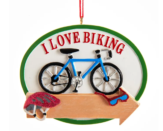 I love Biking Personalized Ornament  GSM Pers Orn   