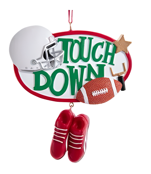 Touchdown Personalized Ornament  GSM Pers Orn   