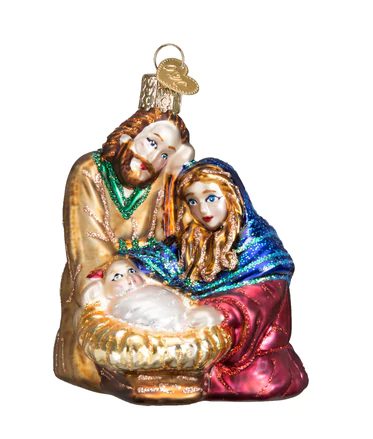 Holy Family Glass Ornament  Old World Christmas   