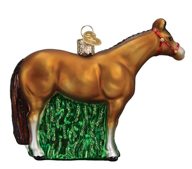 Quarter Horse Glass Ornament  Old World Christmas   