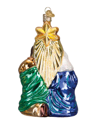 Holy Family With Star Glass Ornament  Old World Christmas   