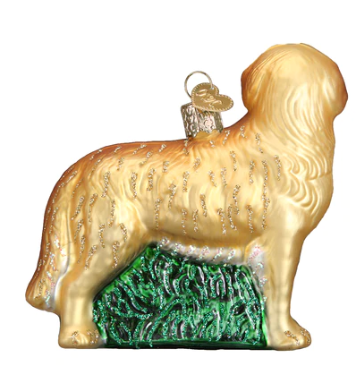 Golden Retriever Glass Ornament  Old World Christmas   