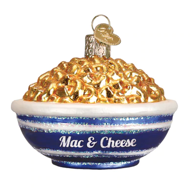 Bowl of Mac & Cheese Glass Ornament  Old World Christmas   