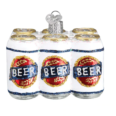 Six Pack Of Beer Glass Ornament  Old World Christmas   