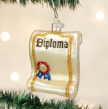 Diploma Glass Ornament  Old World Christmas   