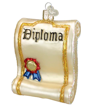 Diploma Glass Ornament  Old World Christmas   