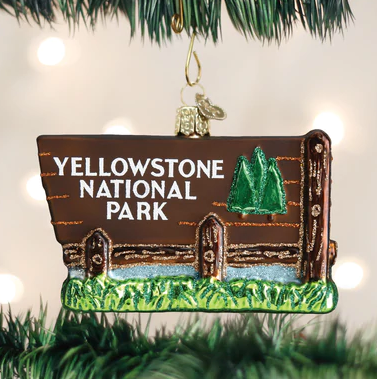 Yellowstone National Park Glass Ornament  Old World Christmas   